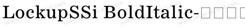 LockupSSi BoldItalic字体转换